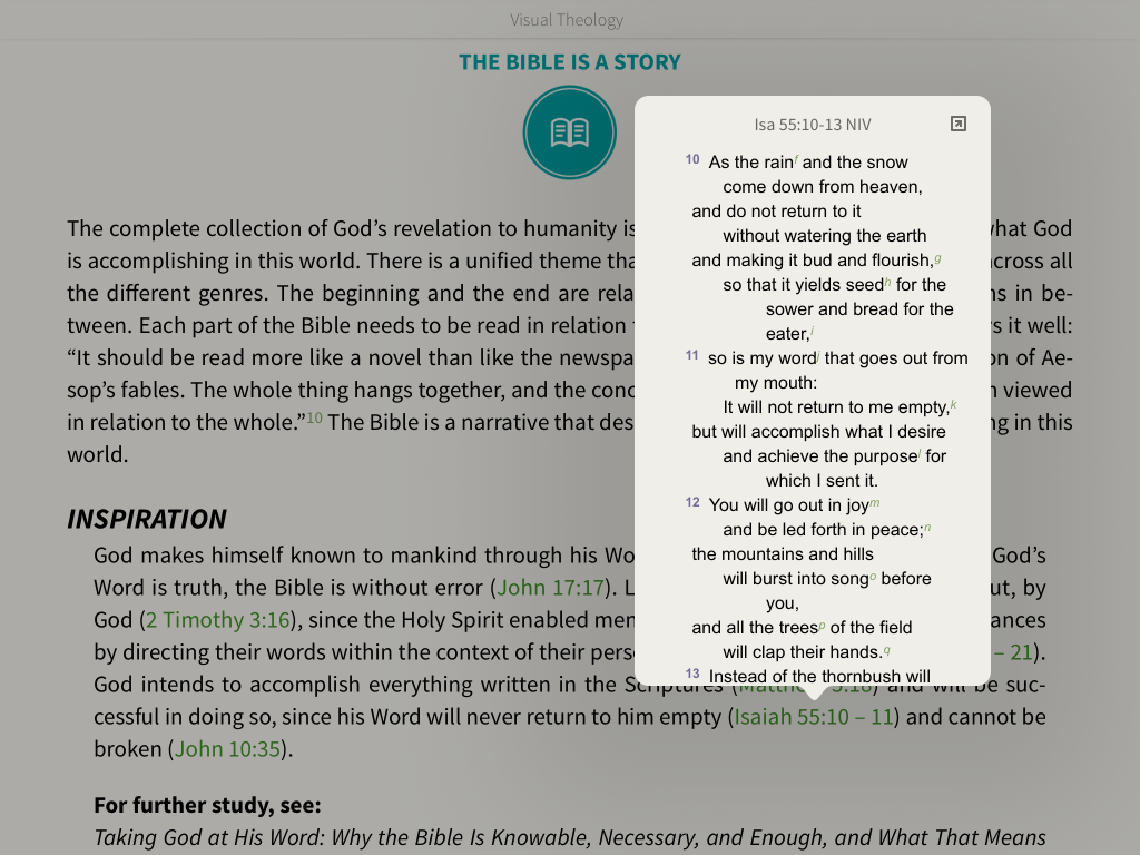 the Bible is a story reference links