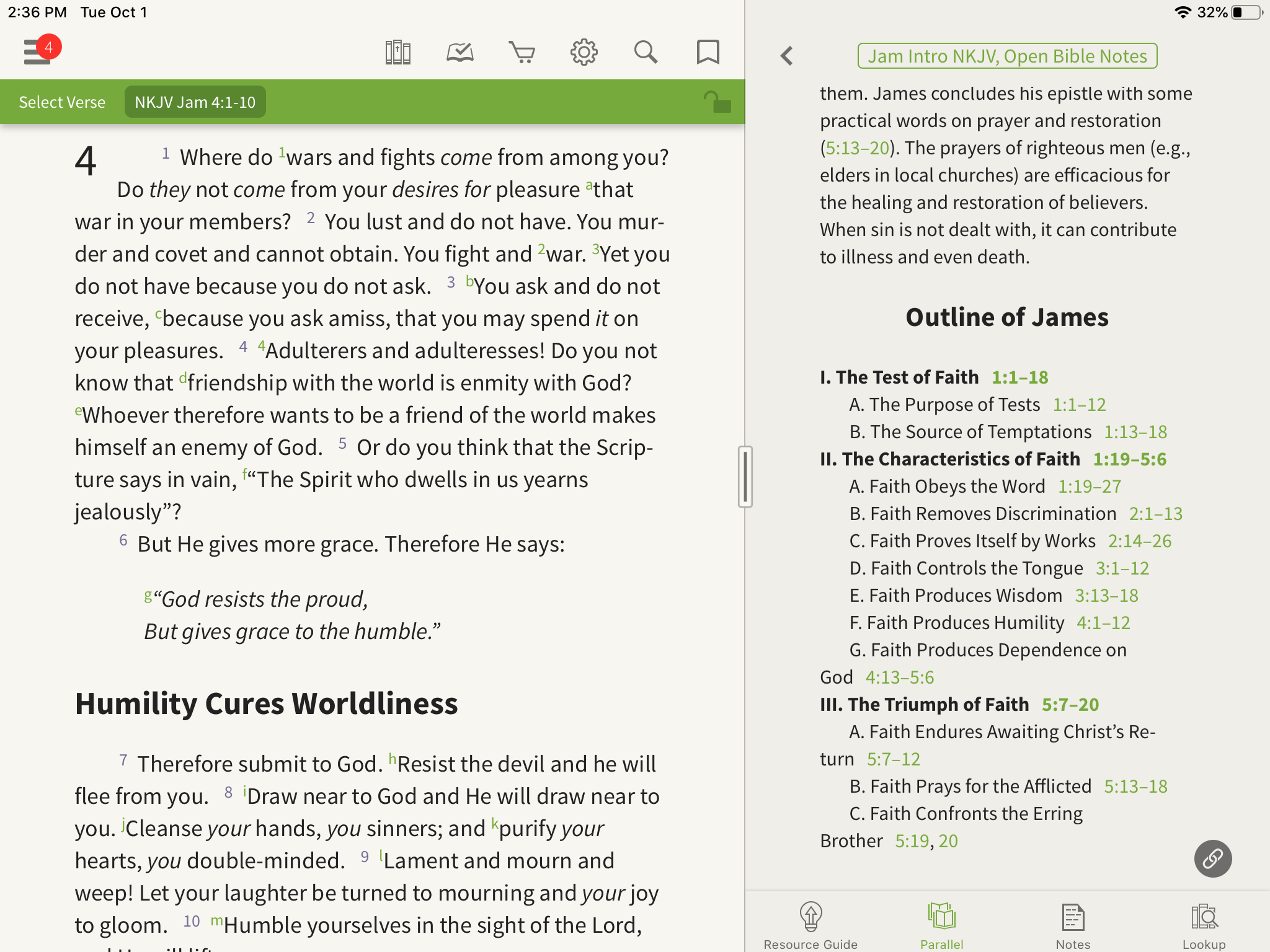 Bible outlines Open Bible
