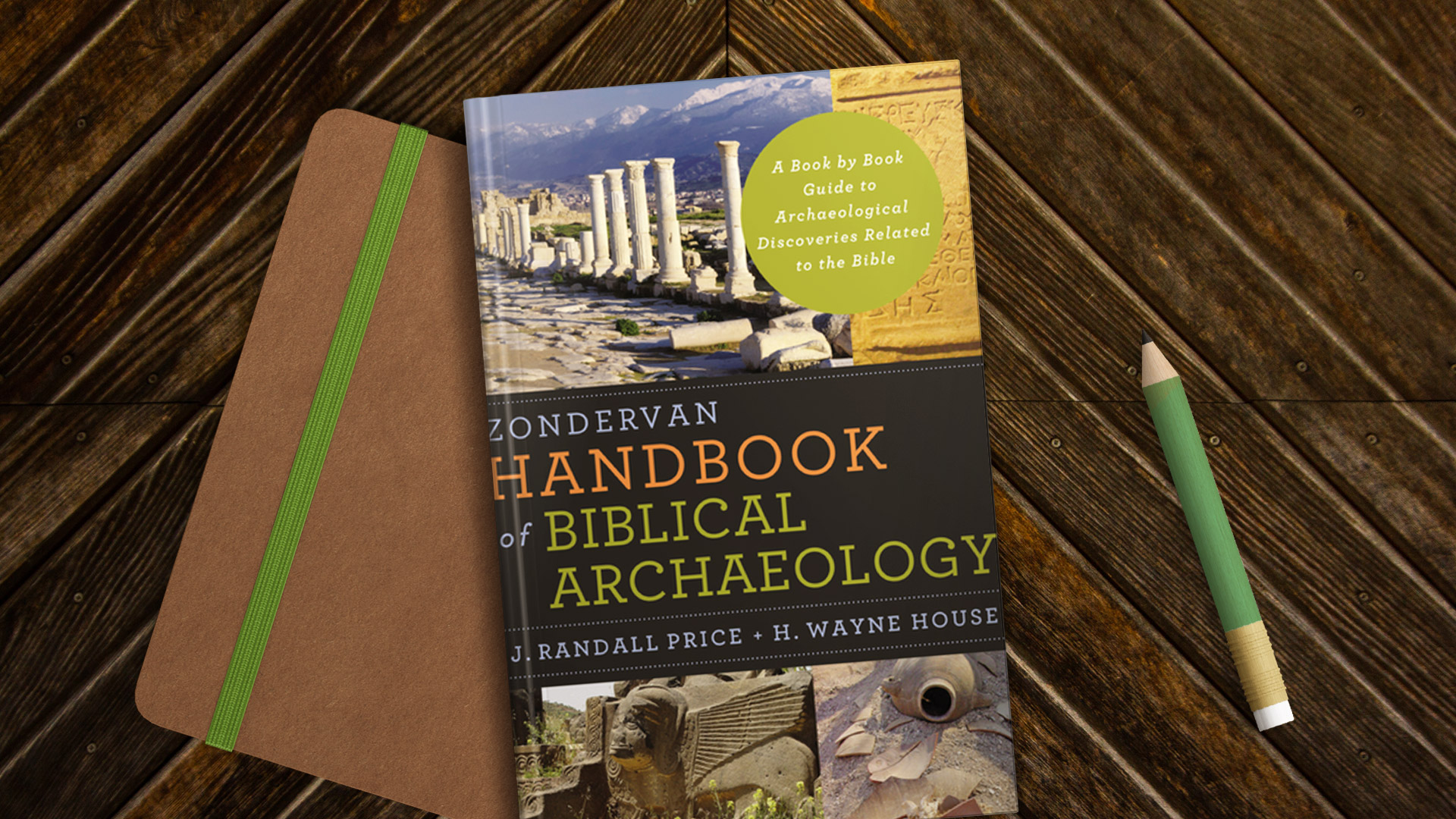 Book cover Zondervan Handbook of Biblical Archaeology on desk
