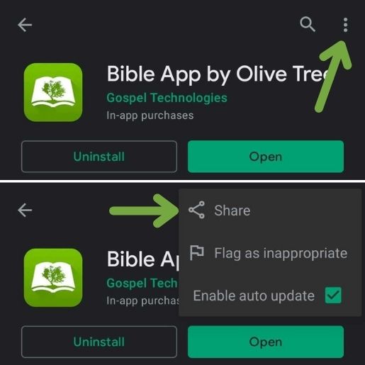 share the olive tree app on google play store