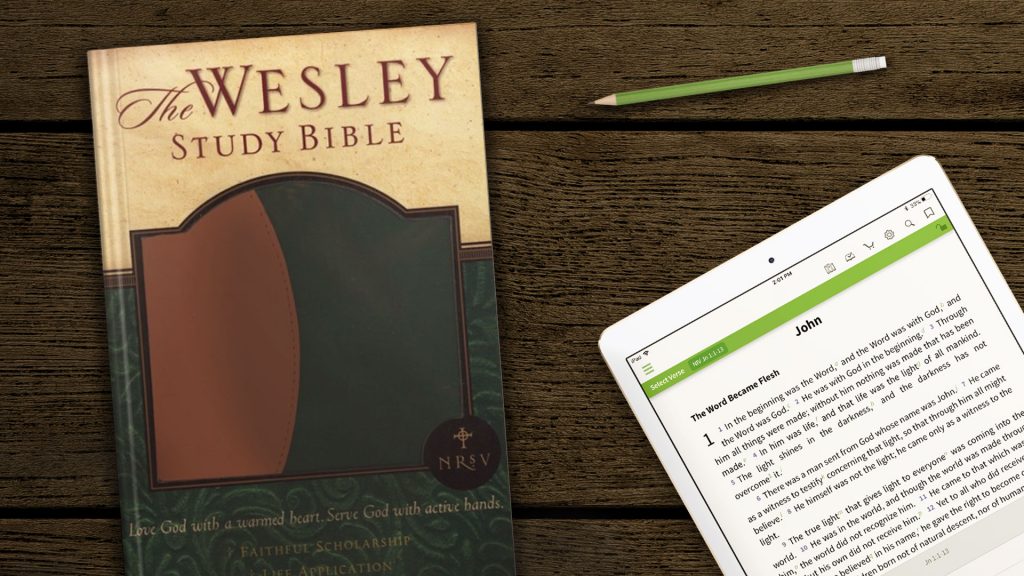 the Wesley study Bible hymns