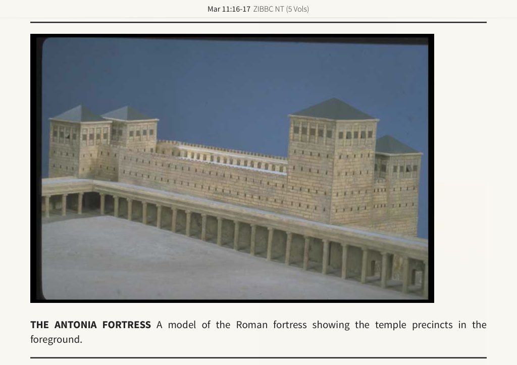 The Antonia Fortress - a model of the roman fortress showing the temple precincts in the foreground.
